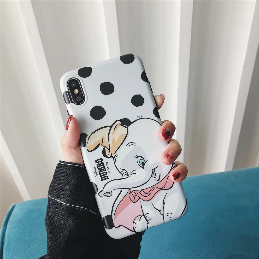 Милый простой мультфильм волна точка Dumbo IMD для iphone 6 6S 7 7plus 8 8Plus iphone X XR MAX чехол для телефона