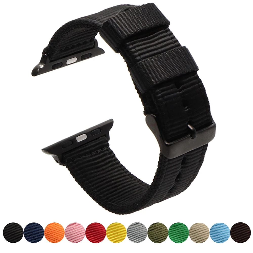 

Воздухопроницаемый водонепроницаемый нейлоновый браслет для Apple Watch 42 мм 38 мм 44 мм для Iwatch Serise Watch Band спортивные tBuckle4 3 2 1