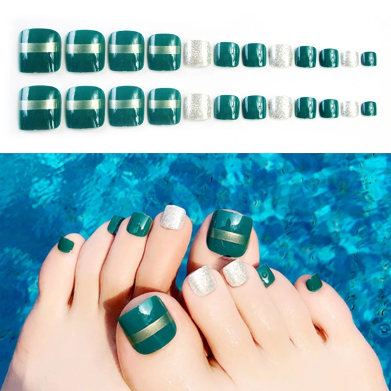 24 шт./компл. милые полное покрытие для ногтей Стикеры в богемном стиле розовые