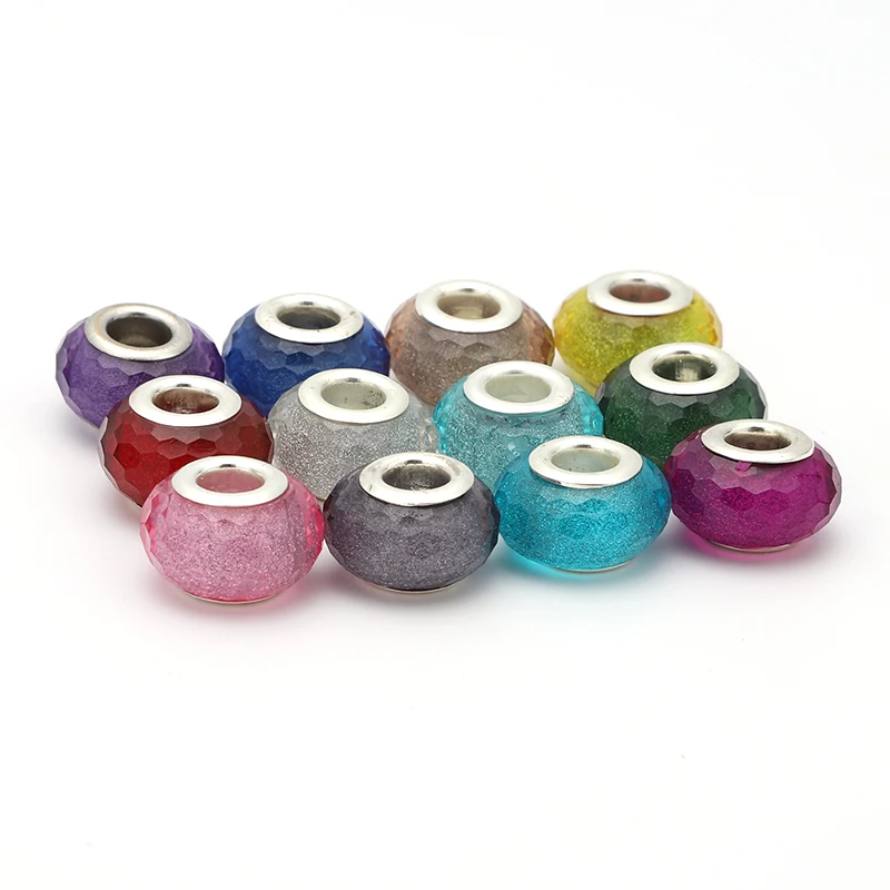 Блестящие бусины с диаметром отверстия 4 мм 10 шт./лот дизайнерские для украшения