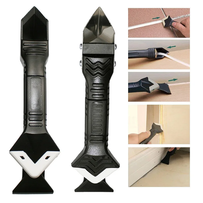 3 в 1 Стекло клей угол скребок для удаления герметик Гладкий финишер Затирка