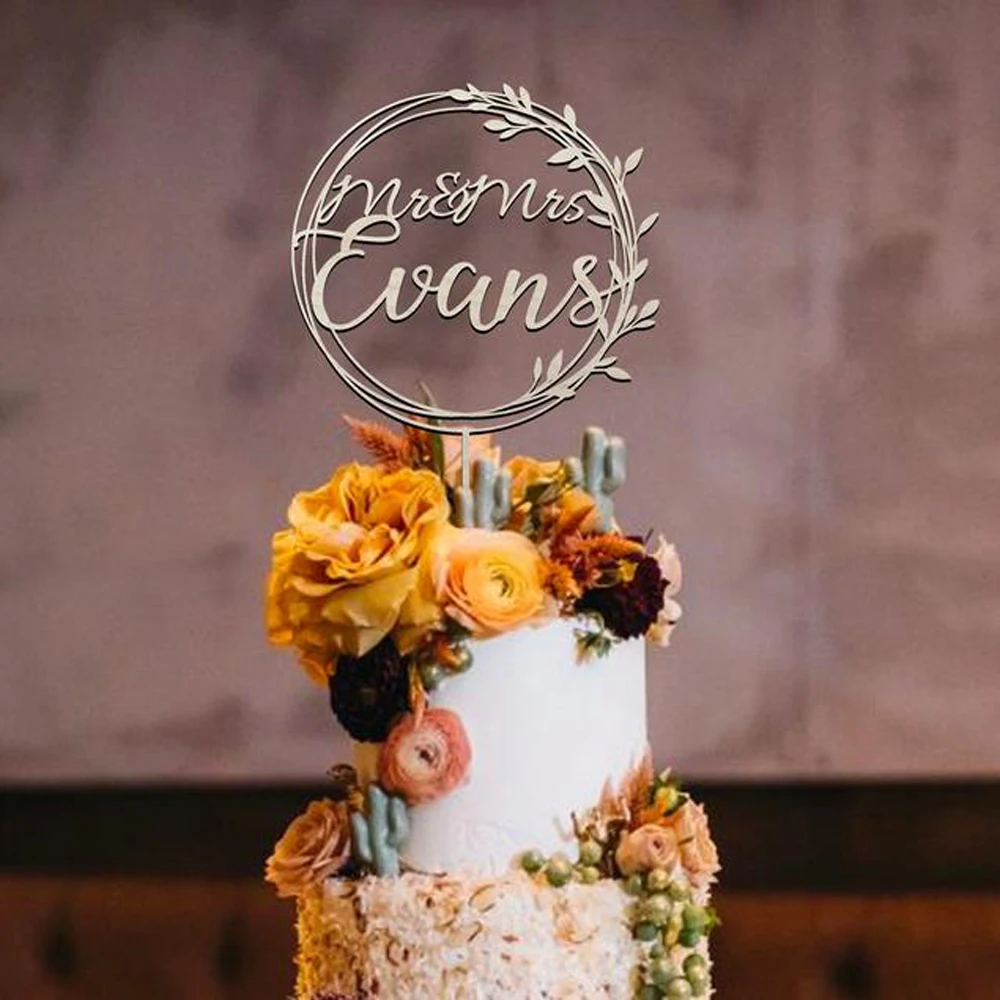 Свадебный Топпер для торта в рустикальном стиле свадебного невесты и жениха
