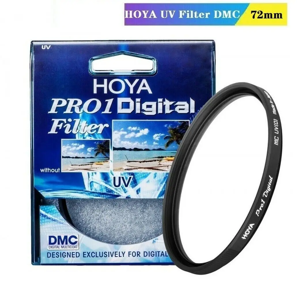 Купи HOYA 72mm Pro 1 Digital UV Camera Lens Filter Pro1 D UV, O DMC LPF HOYA Filter for Nikon Canon Sony Fuji за 671 рублей в магазине AliExpress