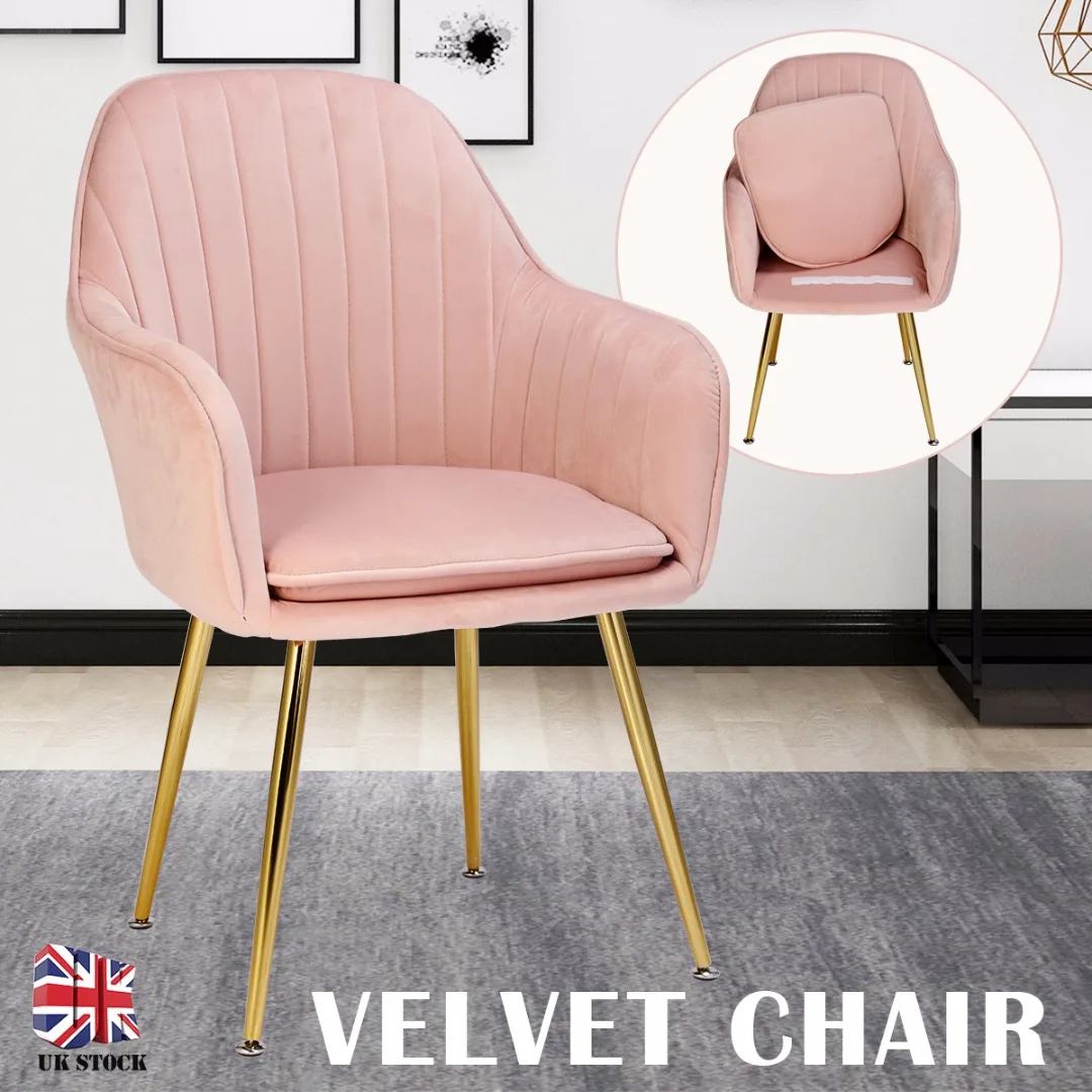 Европейский Стильный обеденный стул Бархатная подушка для макияжа современный