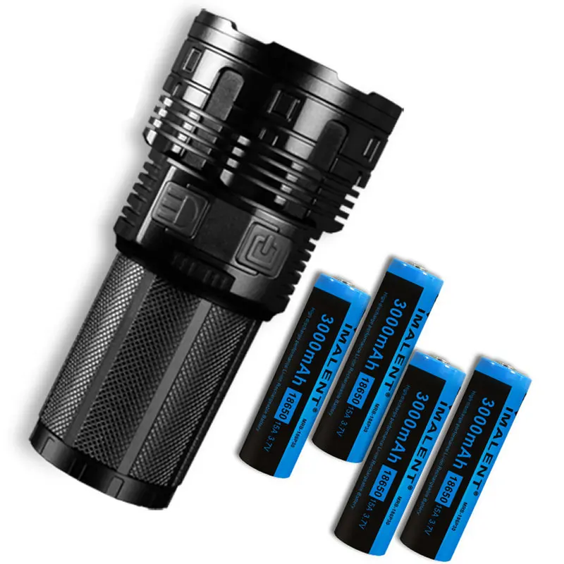 Холодный белый IMALENT DT35 4* Cree XHP35 HI светодиодный 8500LM 1000 м светодиодный фонарик+ 4 шт.* 18650 3000 мАч батареи+ NITECORE I4 смарт-зарядное устройство - Испускаемый цвет: Холодный белый
