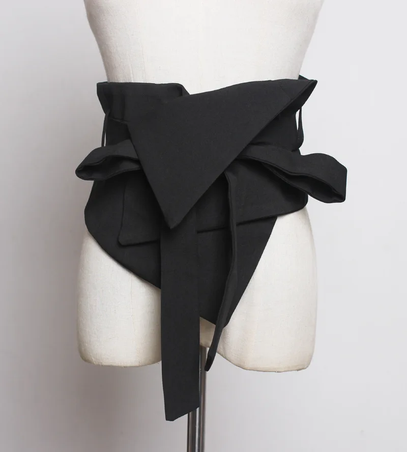 

2021 Trend Wide Waistband Ladies Fashion Decorative Ribbon Bow Tie Women Fashion Black Belt Soft and Comfortable Designer Belt