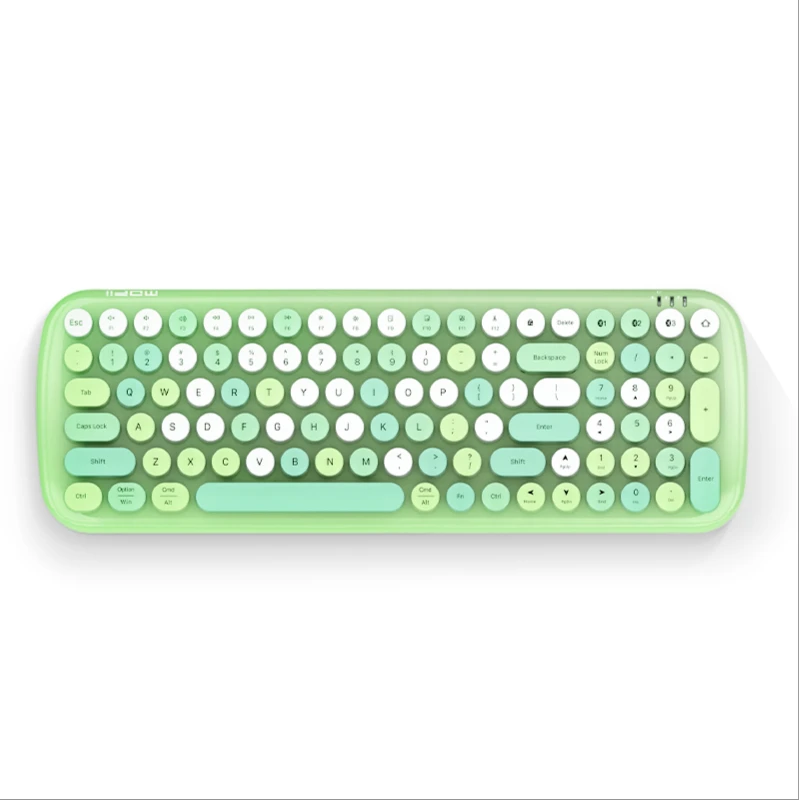 bluetooth keyboard with colorful retro gorgeous keycaps wireless bluetooth keyboard for pc computer notebook laptop game free global shipping