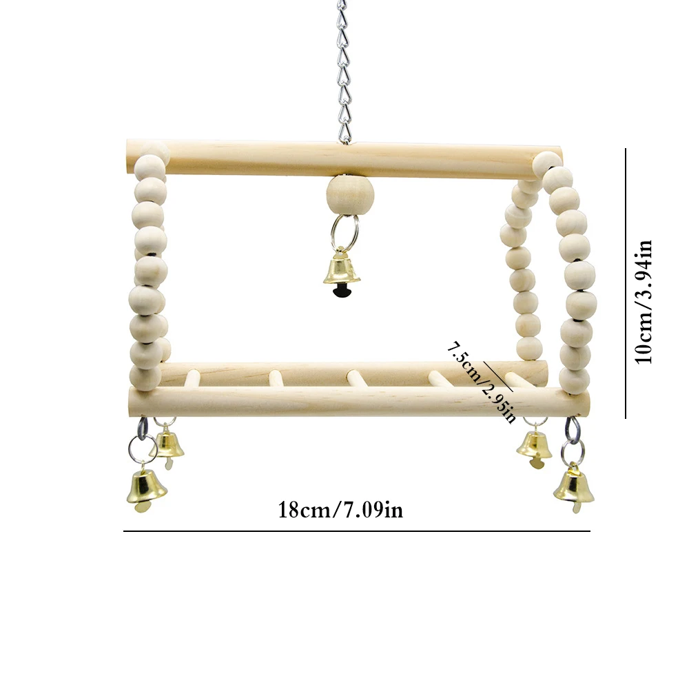

7 Pcs Bird Toys Parrot Chewing Toys, Bird Swing Chewing Hanging Perches For Pet Parrot Lovebird Howl Budgie Cockatiels
