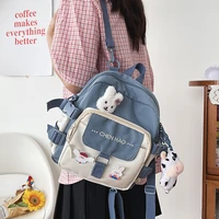 2021 fashion kawaii women rucksack casual cotton small backpack shoulder mini student schoolbag cute crossbody bag mochila