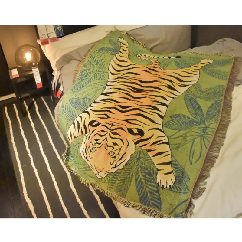 

Creative Tiger Throw Blankets Decorative Tapestry Leisure Blanket Cover Sofa Blanket For Beds Carpet Picnic Mat Home Decor