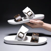 2021 new mens slippers sandals high quality luxury mens outside slipper non slip home beach shoes
