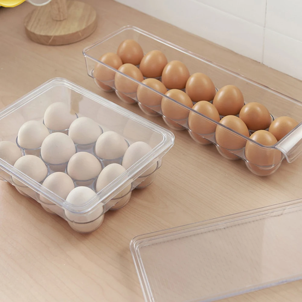 

Kitchen Food Storage Box With Lids Fresh Keeping Refrigerator Vegetable Fruit Egg Containers Transparent Cereals Sealed Box