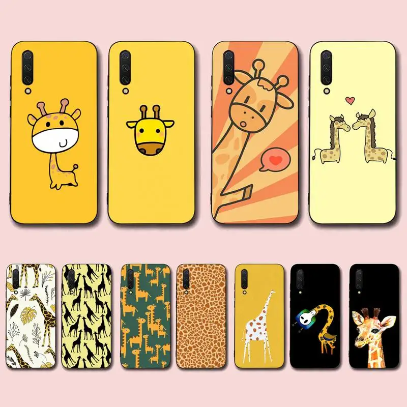 

Yellow Giraffe Cute Cartoon Phone Case for Xiaomi mi 5 6 8 9 10 lite pro SE Mix 2s 3 F1 Max2 3