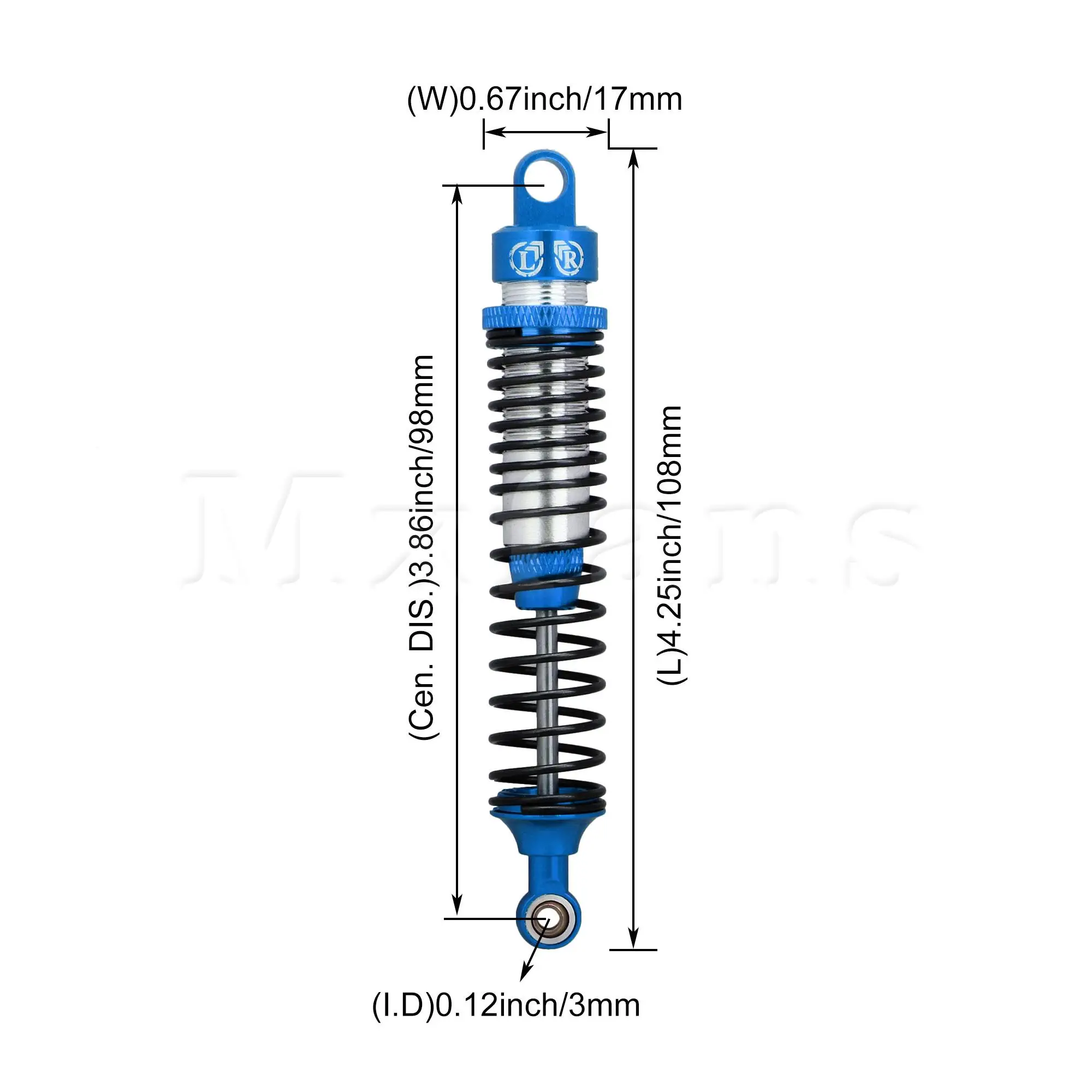 

4pcs 1:10 Blue Shock Absorber Damper 108mm A108004 Replacement for HSP