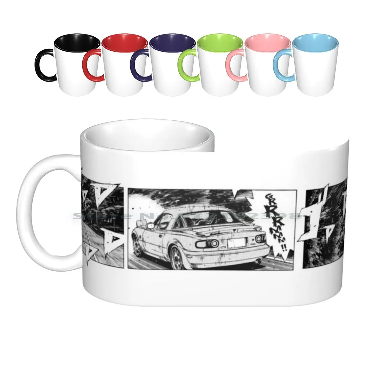 

Оригинальные D комиксные керамические кружки, кофейные чашки, кружка для молока, чая, кружка Initial D, родстер Miata, комиксная кружка Roadstar Eunos Mazda, ...