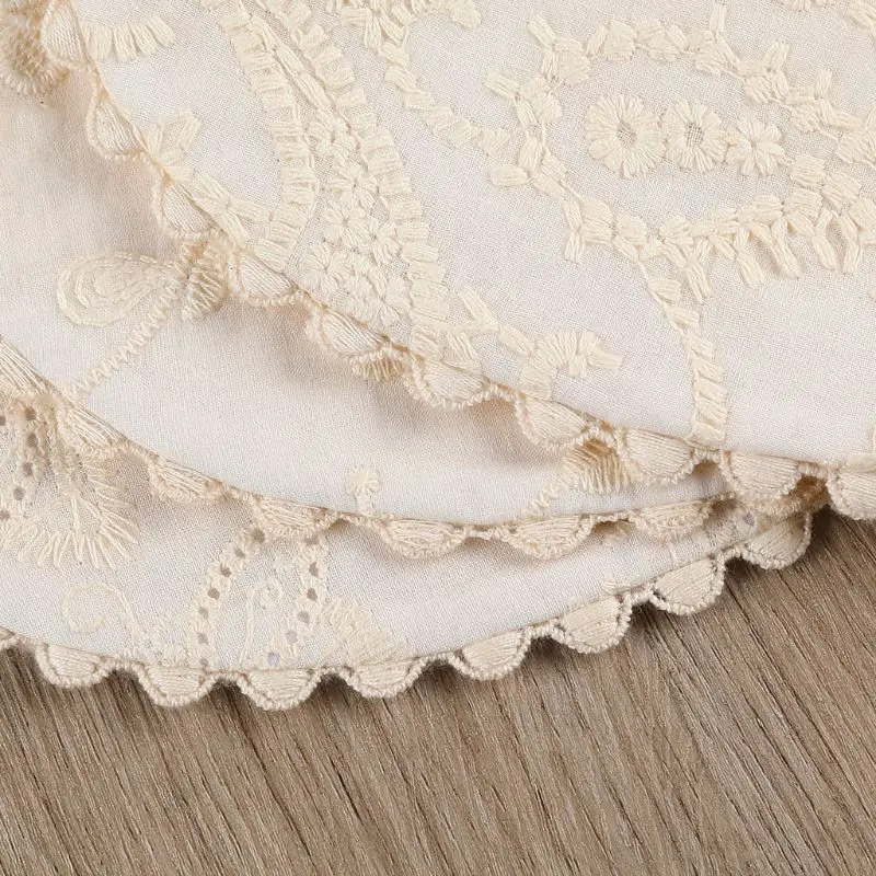 

Baby Bibs Newborn Embroidery Floral Princess Cotton Bandana Feeding Saliva Towel