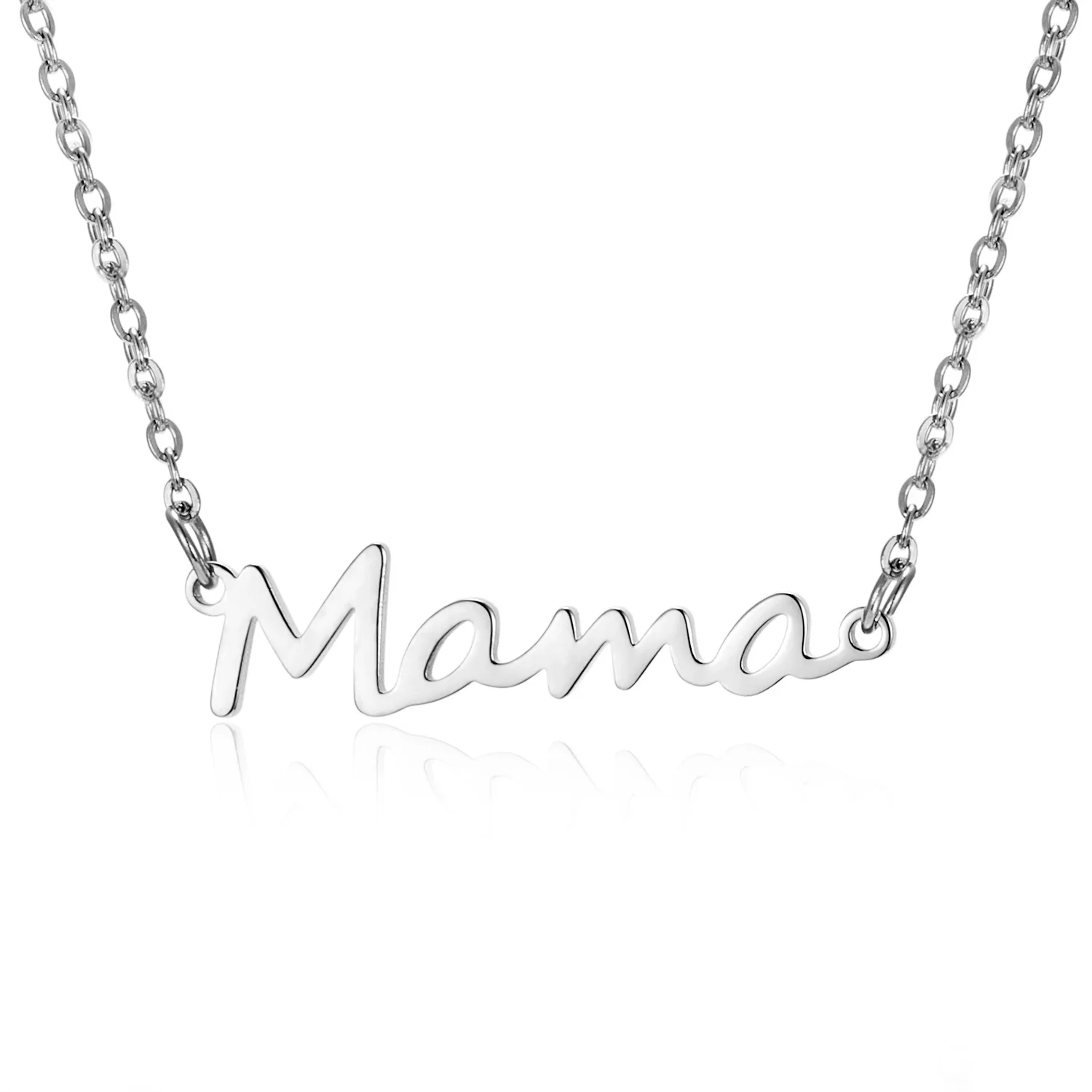 2021 Новая мода I Love Mama ожерелье с буквами из нержавеющей стали для мамы и ребенка