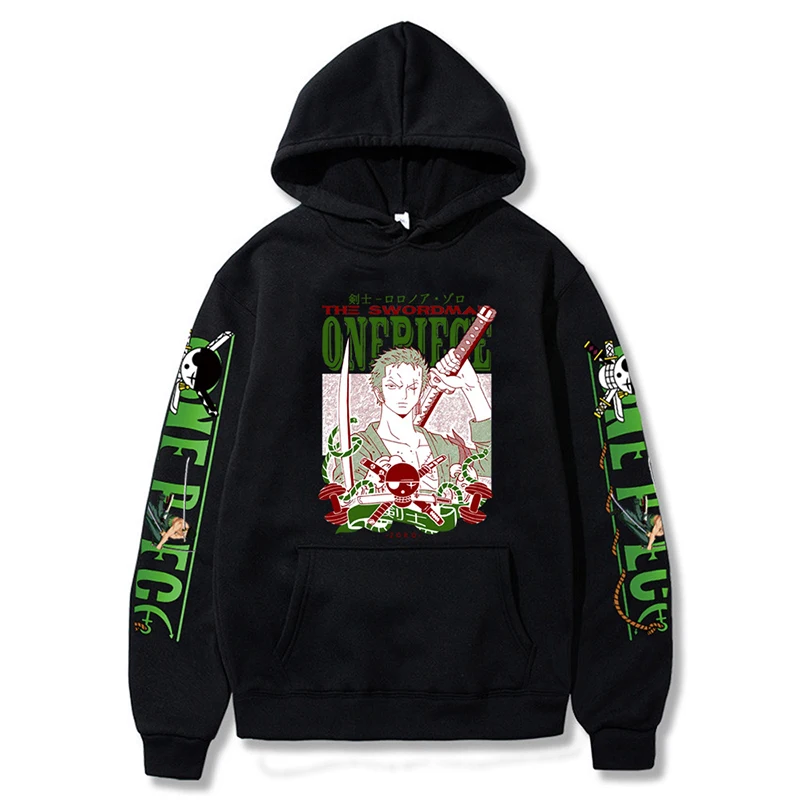 

One Piece Roronoa Zoro Hoodies Couple Streetwear Anime Japan One Piece Harajuku Anime Hoodie Loose Pullover Unisex Sweatshirts