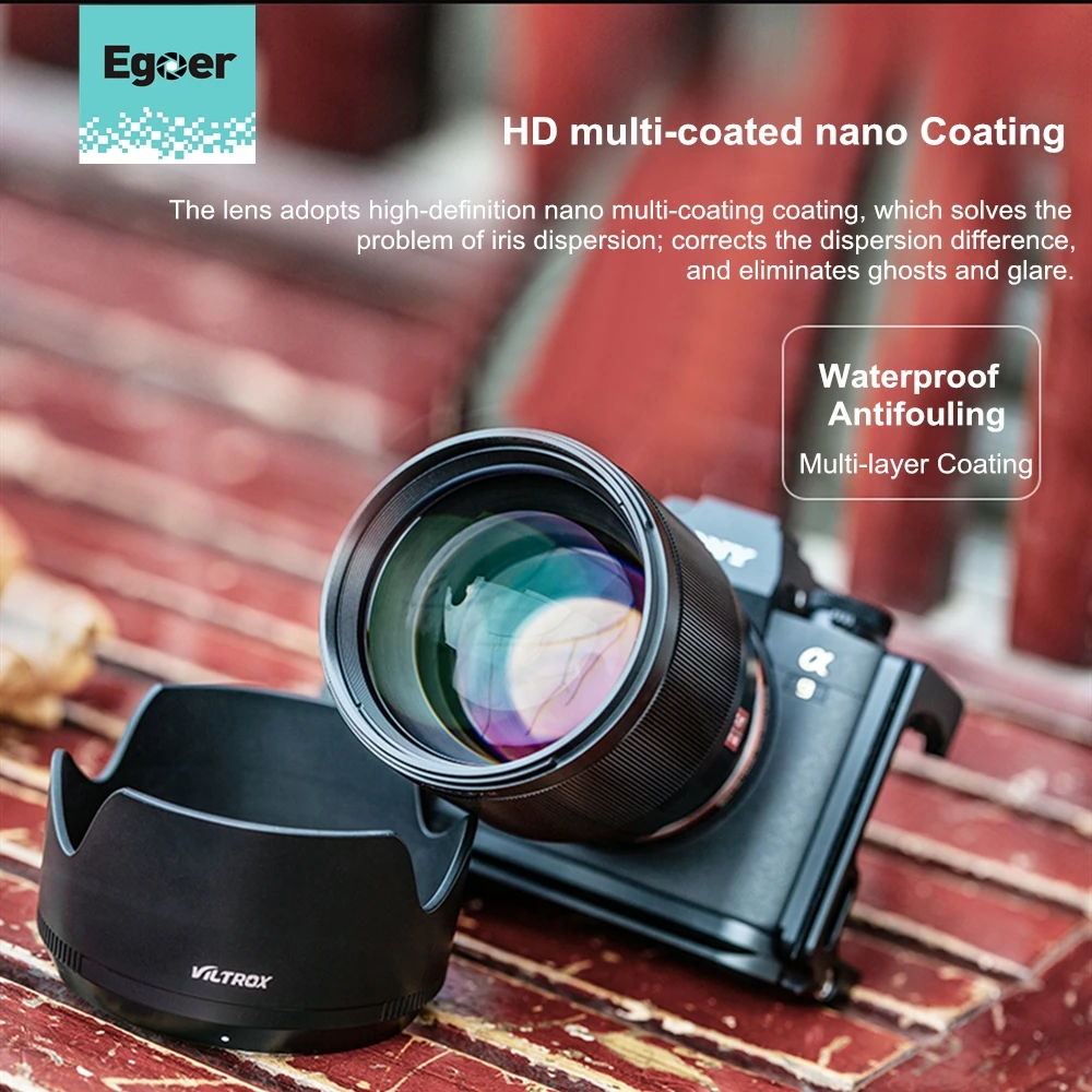 Viltrox 85mm F1.8 II STM Auto Focus Full Frame Portrait Prime Lens For Sony E-Mount cameras A6400 A6300 A7R2 A6500 A9 A7M3 A7 |