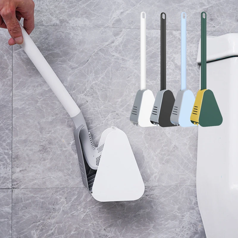 

Silicone Bristle Golf Toilet Brush and Drying Holder for Bathroom Storage and Organization Bathroom Cleaning Tool WC Accessories
