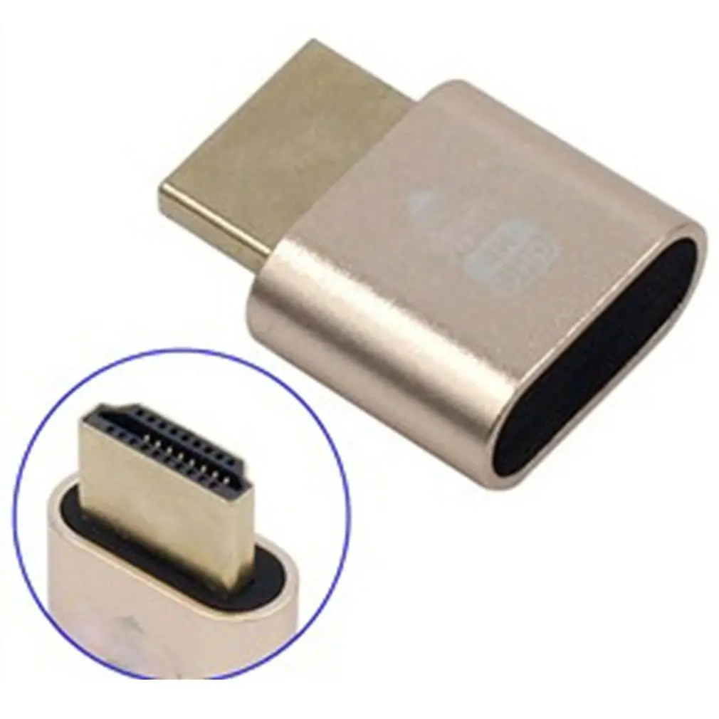 

Виртуализатор HDMI-совместимый с блокировкой экрана Подключение к сокровищам 4K виртуальный дисплей ультра-высокой четкости Безголовый адап...