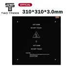 Запчасти для 3D-принтера 1 шт., черная нагревательная кровать MK3, новейшая алюминиевая Подогреваемая кровать для поддержки горячей печати, 12 В24 В, 310*310*3,0 мм для Creality 3D CR10