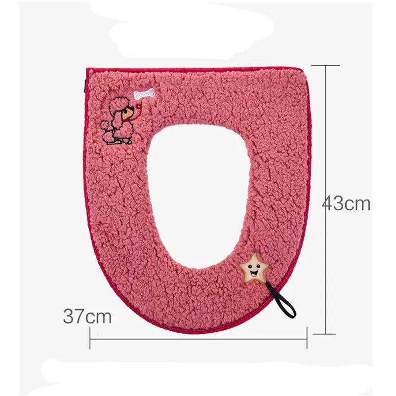 toilet seat cover set bathroom decoration 2pcsset cushionlid warm soft washable seat case winter pad universal bidet mats free global shipping