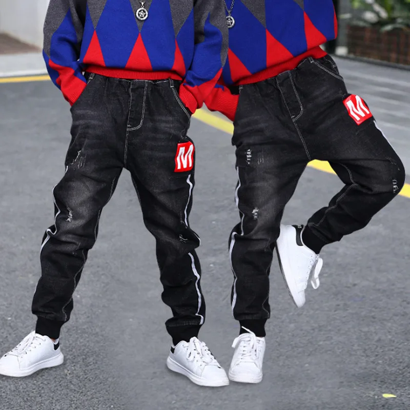 Джинсовые брюки для мальчиков 4-14 лет на осень/весну | Детская одежда и обувь