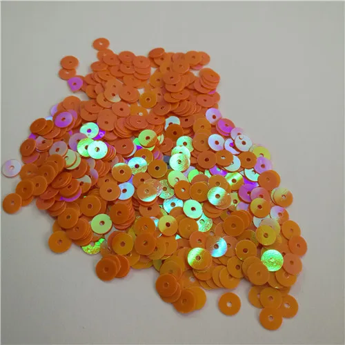 AB orange Paillette 3 4 5 6 мм плоский круглый ПВХ свободные блестки шитье ремесло свадебные украшения Одежда Платье колпачки для обуви DIY аксессуары - Цвет: AB orange