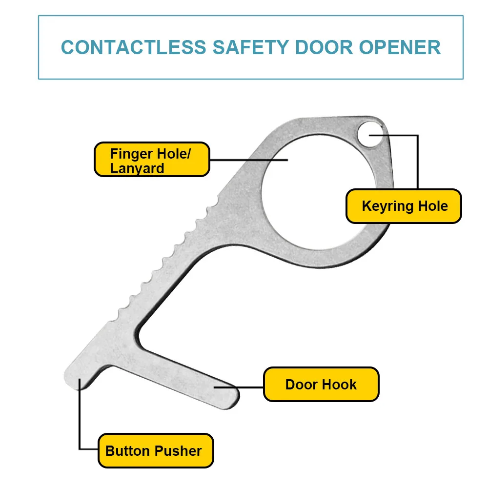 Бесконтактный безопасный Лифт открывалка двери защитная изоляция латунный ключ