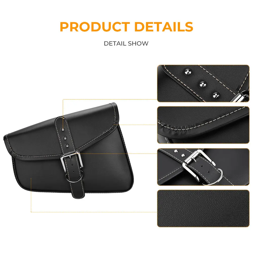 Мотоциклетная кожаная сумка для багажа Боковая Сумка SWINGARM Sportster XL 883 1200 Iron Dyna Softail