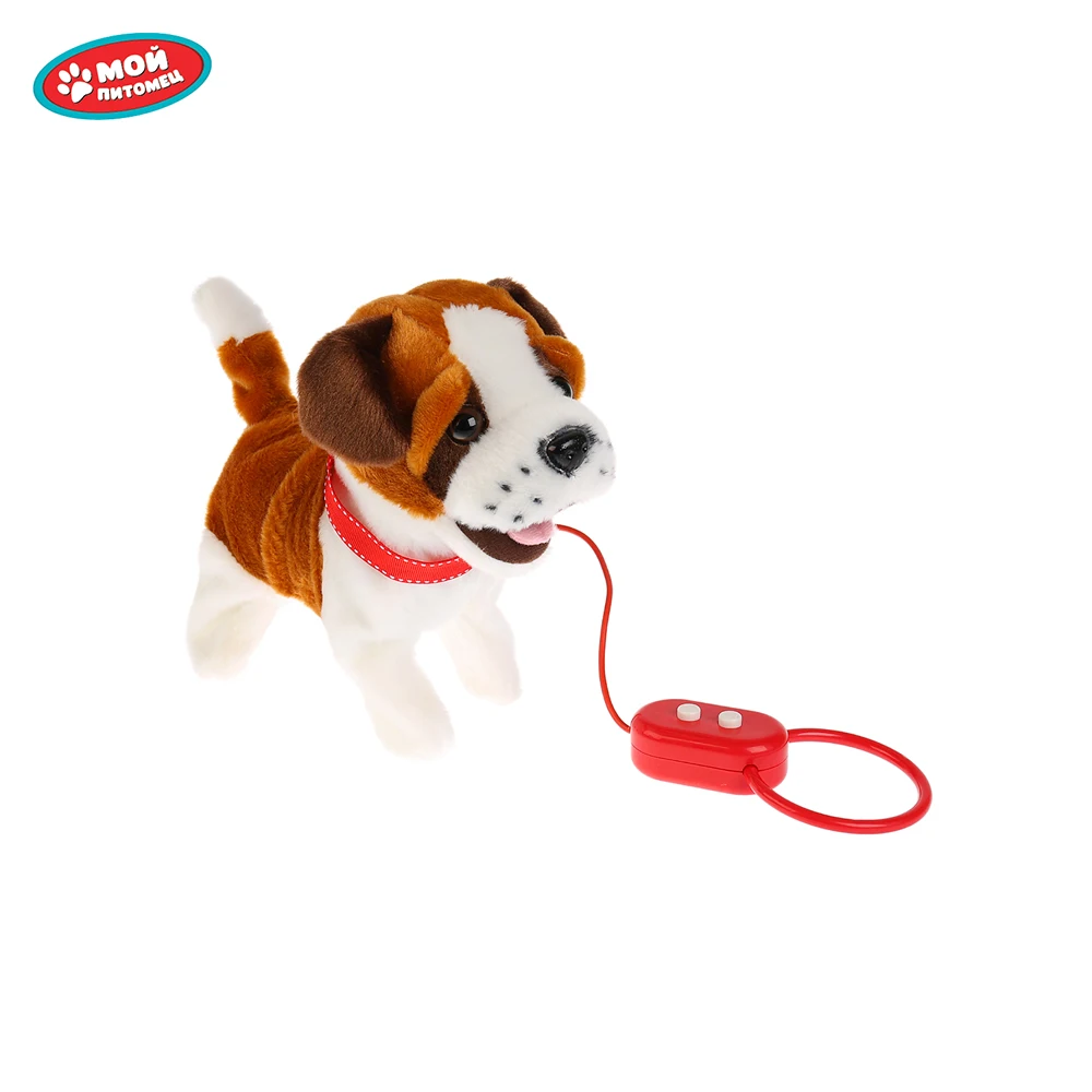 Мягкая игрушка Мой питомец Лорд 23см 4 функции ходит пульт поводок поет песенку