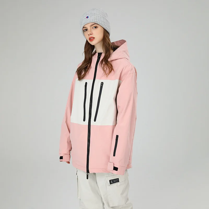 2022 Winter Ski Jacket Women Outdoor Snowboard Jacket Windproof Ski Clothing Breathable Hiking Clothing Hooded Jacket Warm Top