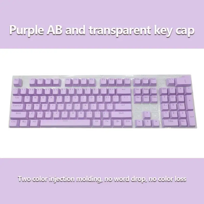 

New ABS Mechanical Keyboard Special Keycap 104-Key ABS Color DIY Double Injection Light Transmission Keyboard Cap Wear-Resistant
