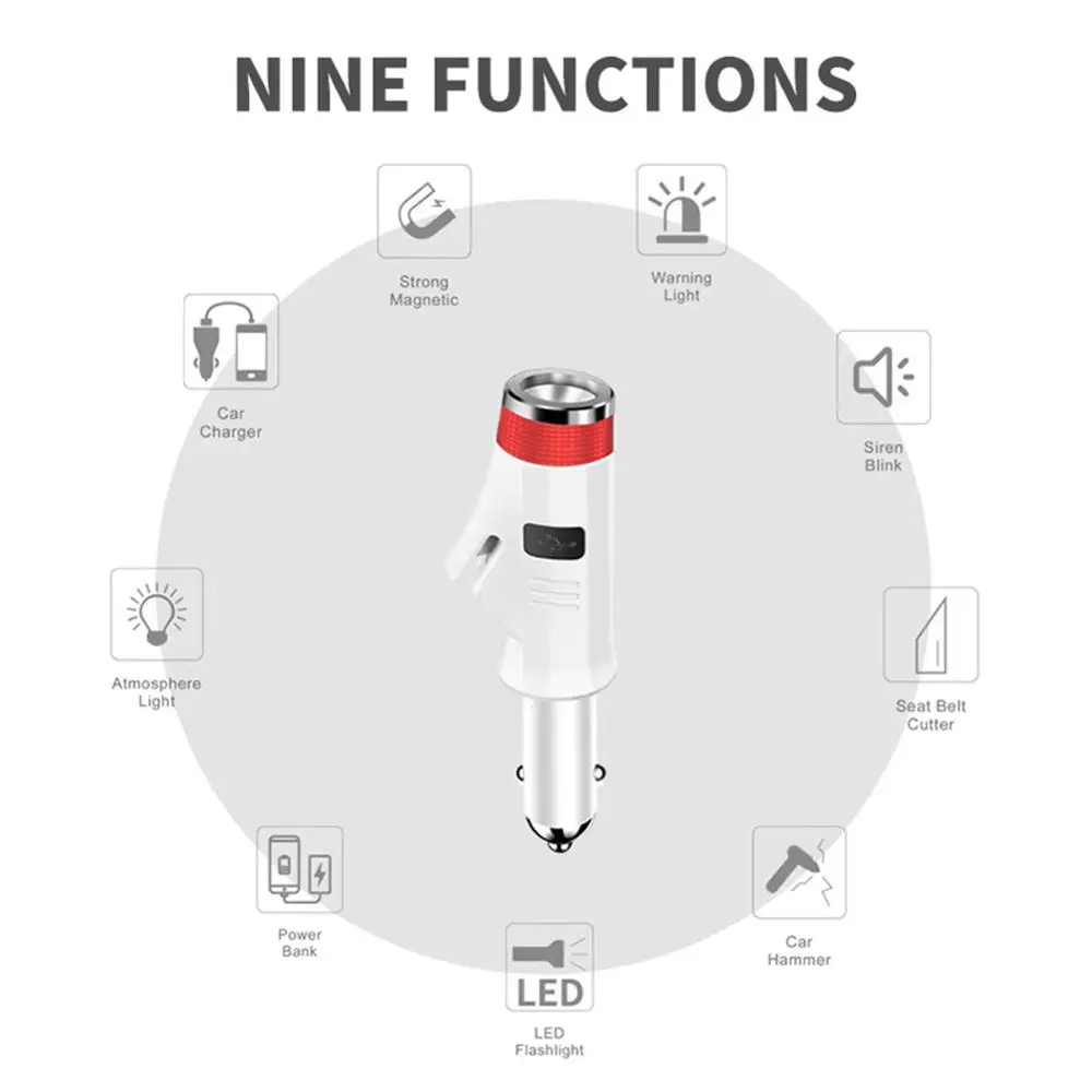 9в1 быстрое автомобильное зарядное устройство Многофункциональный портативный