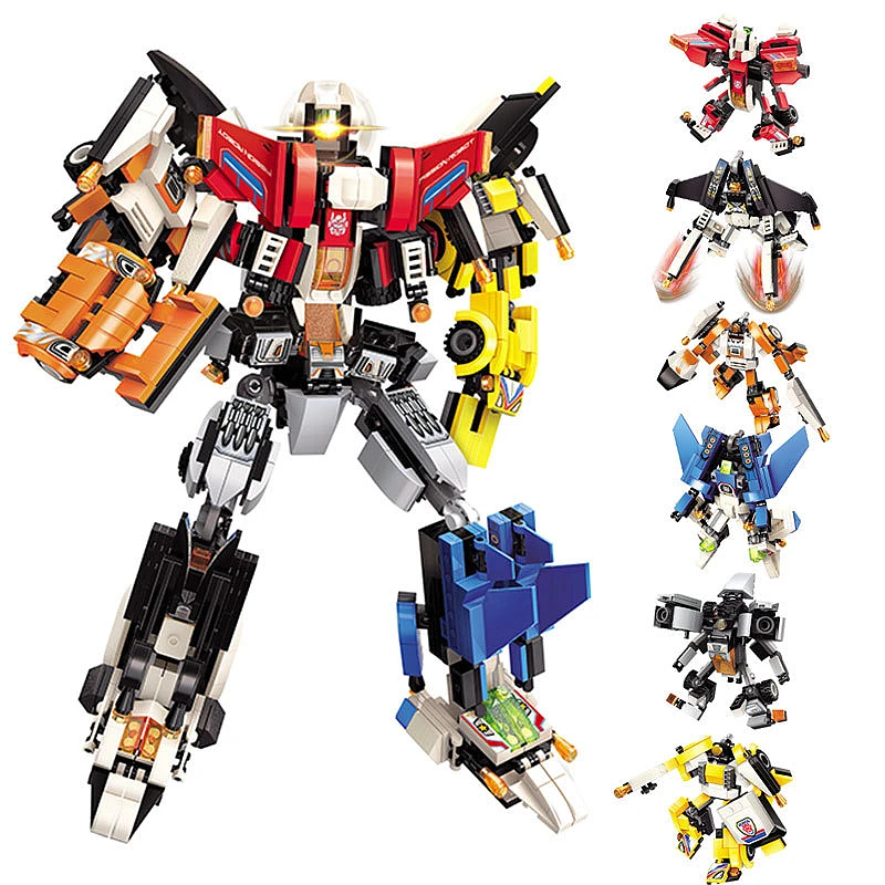 891 шт. 6 в 1 меха деформации одежда с героями мультфильма ТОБОТ Игрушка Герой