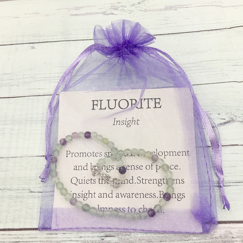 MG0145 Wholesale Handamde Green Fluorite Anklet 4 mm Mini Gem Stone Yoga Jewelry New Arrival Design Natural Mala Beads Ank | Украшения и