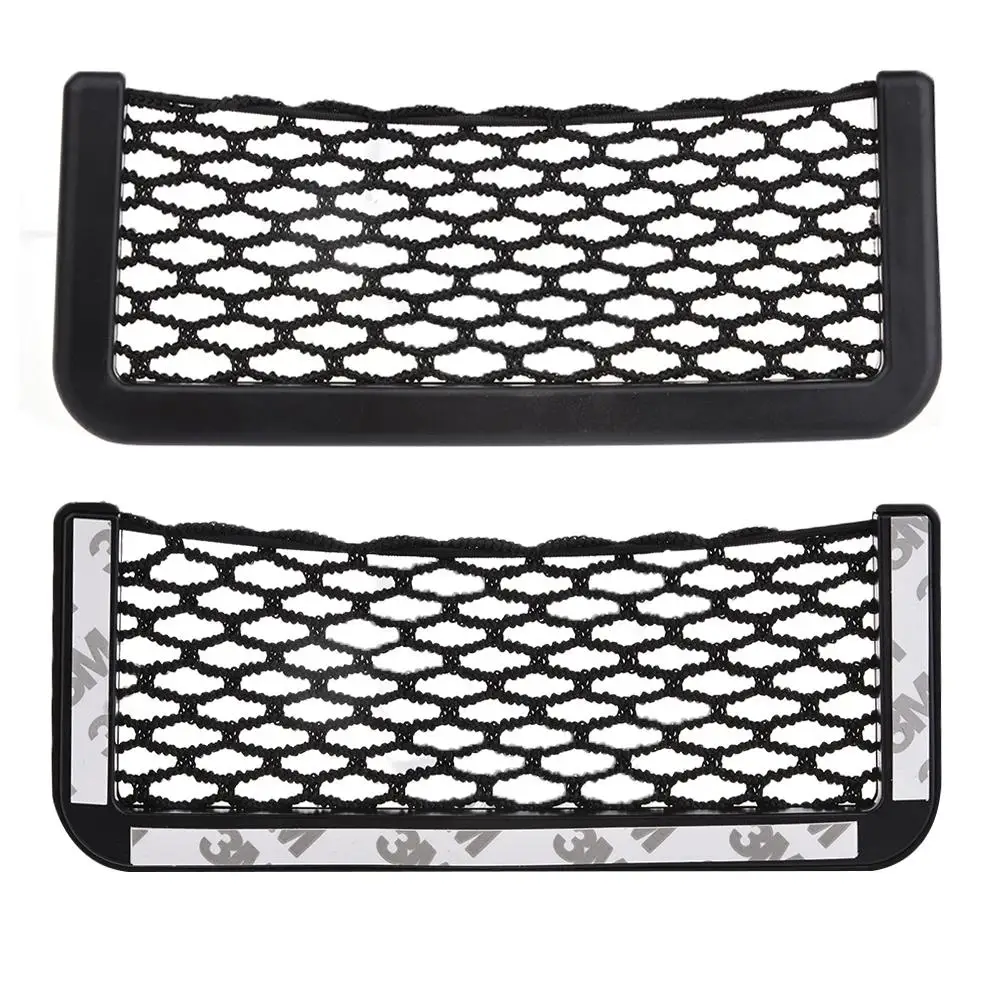 Универсальная черная карманная сетка для хранения в автомобиле органайзер