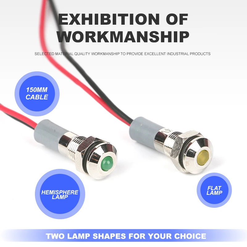 6 мм светодиодный металлический индикатор хит продаж защита от пыли в режиме