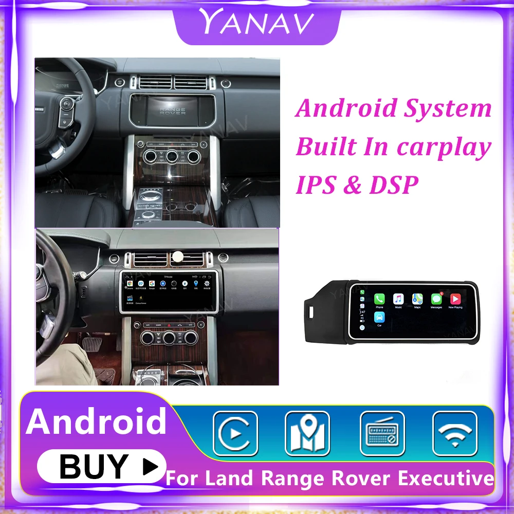 

12.3' Android Head Unit GPS Navigation Multimedia Player Car Radio For Land Rover Range Rover Executive 2013-2017 Tape Recorder
