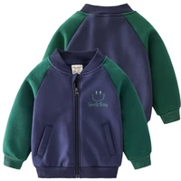 2021 children casual outwear bomber jacket for boy kids designer clothes plus velvet warm baseball uniform casaco de frio