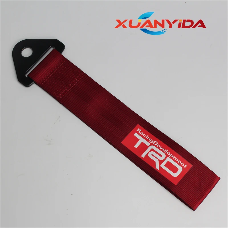 Dark Red TRD буксировочный трос высокого качества нейлоновый TRD прицеп JDM буксировочные тросы гоночный автомобиль универсальное буксировочное кольцо ремень буксировочный ремень бампер прицеп - Цвет: Dark Red