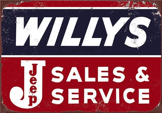 Металлический жестяной знак willys декор для продажи и обслуживания бара паба дома