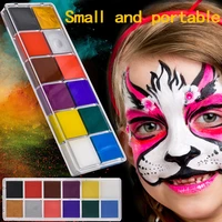 12 color body face painted make up flash tattoo brush festival painting play clown halloween makeup face paint kids toys tool