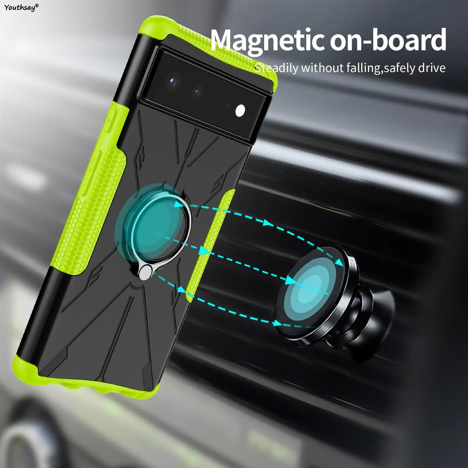 For Google Pixel 6 Case Cover For Google Pixel 6 Cover Coque Funda Ring Armor Shockproof Protective Phone Bumper For Pixel 6