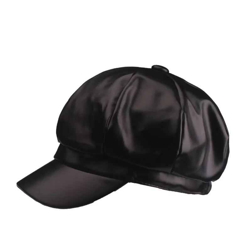 Новинка брендовая восьмиугольная кепка YARBUU из искусственной кожи Женская