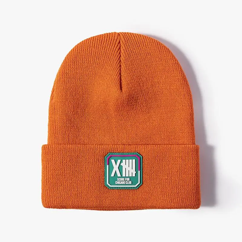 

Осень-зима 2021, плотная вязаная шапка с акриловыми буквами, теплая шапка, шапочки, Шапка-бини для мужчин и женщин, 57