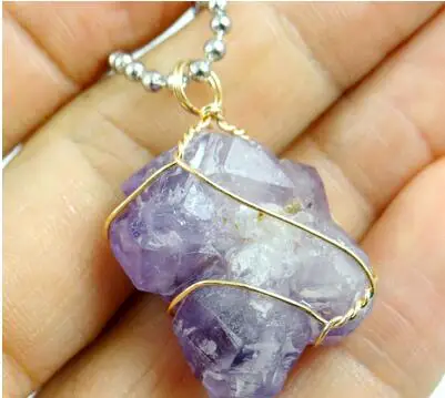 Подвеска неправильной формы из камень кварц Кристалл натуральной руды