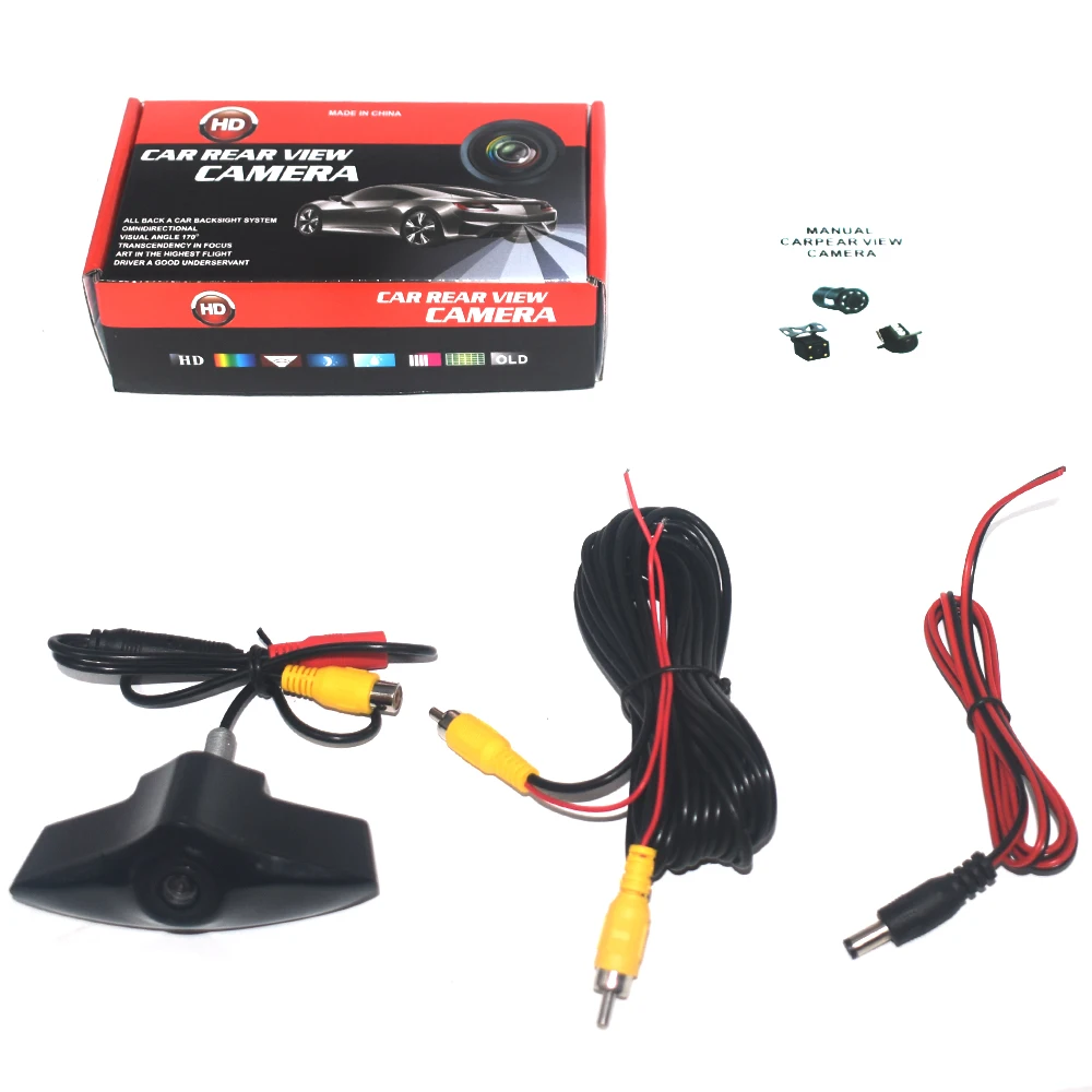 Автомобильная парковочная камера ZJCGO CCD-камера HD с ночным видением и логотипом