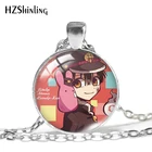 2021 Новое ожерелье с кулоном Hanako-kun аниме Подвески Круглые Стеклянные фото ожерелья 25 мм Ювелирные изделия Подарки веер